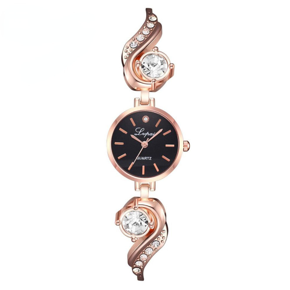 Rhinestone Watches Women Quartz Bracelet Watches Ladies Rose Clock Women Wrist Watch Relojes