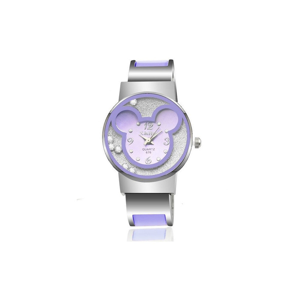 Women Steel Bracelet Watch Children Kids Cartoon Quartz Casual Clock Wrist Watches Relogio Crianca Mulheres