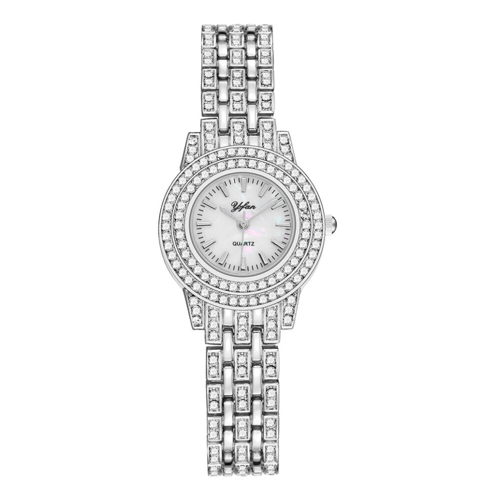 Women Rose Full Diamond Bracelet Watches Quartz Rhinestone Wrist Watches Relogio Feminino