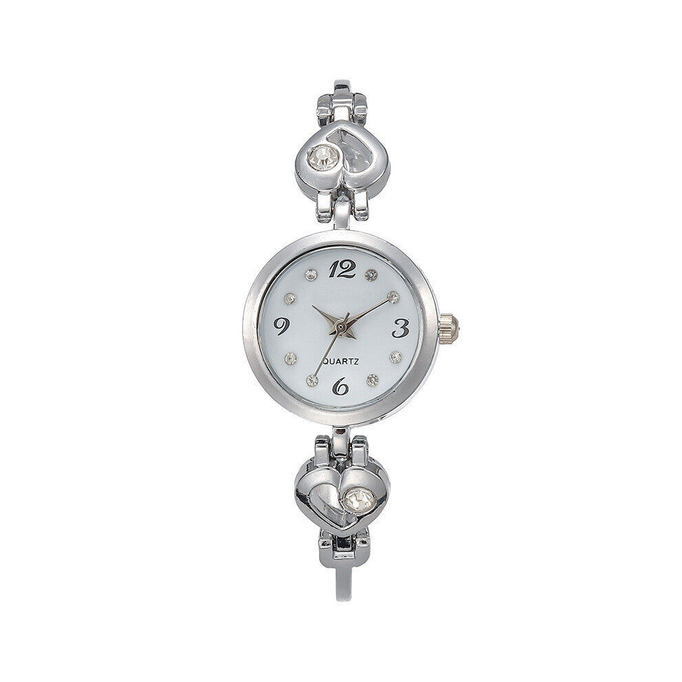 Women Heart Bracelet Watch Rose Quartz Watch Wristwatch Women Dress Casual Bracelet Watches Gift Accessories