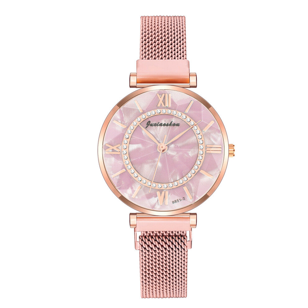 Ladies Watches Mesh Magnet Buckle Crystal Quartz Watch For Women Small Casual Bracelet Watches Relogio Feminino Clock