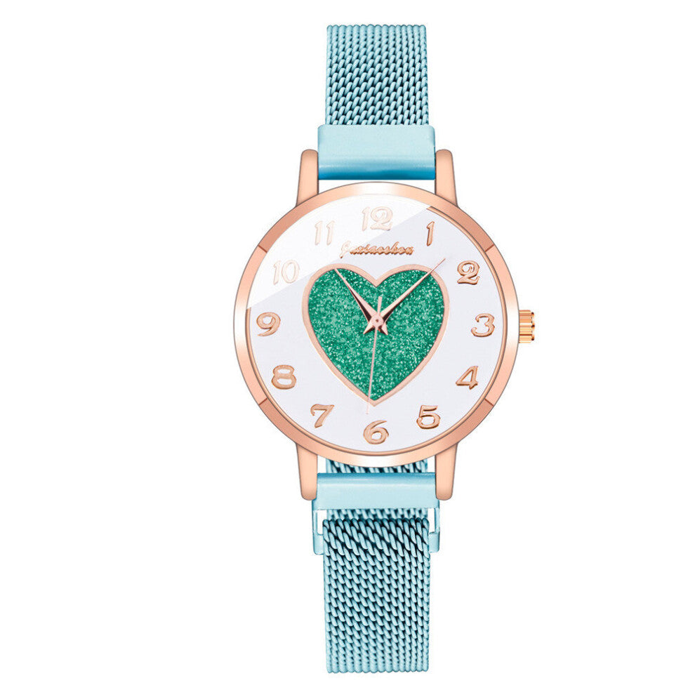 Ladies Watches Mesh Magnet Buckle Heart Quartz Watch For Women Small Casual Bracelet Watches Relogio Feminino Clock