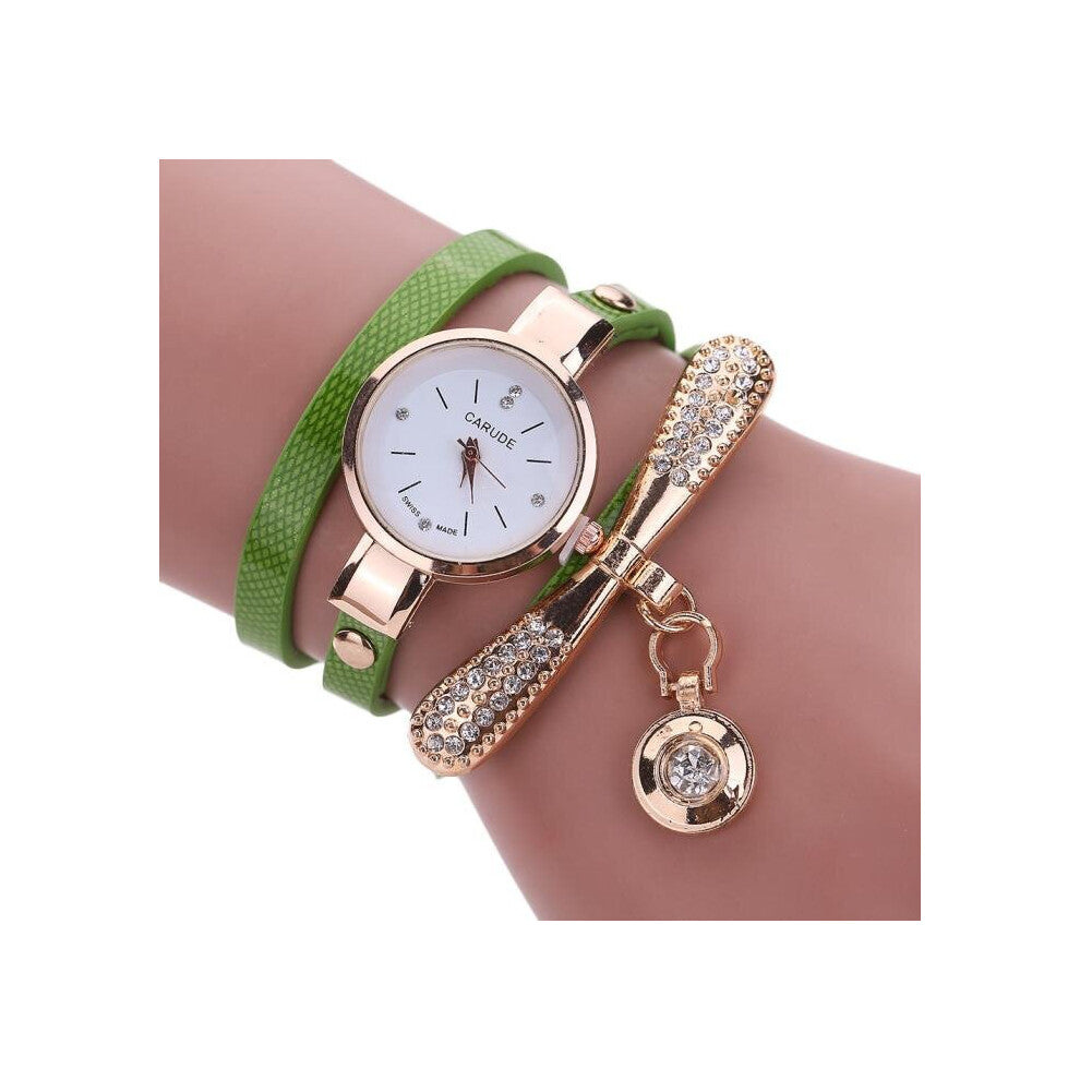 Women Watches Casual Bracelet Watch Women Relogio Leather Rhinestone Analog Quartz Watch Clock Female Montre Femme