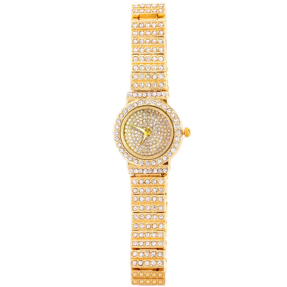 Women Wrist Watches Full Rhinestone Watch Bracelet Ladies Casual Crystal Bracelet Watches Set