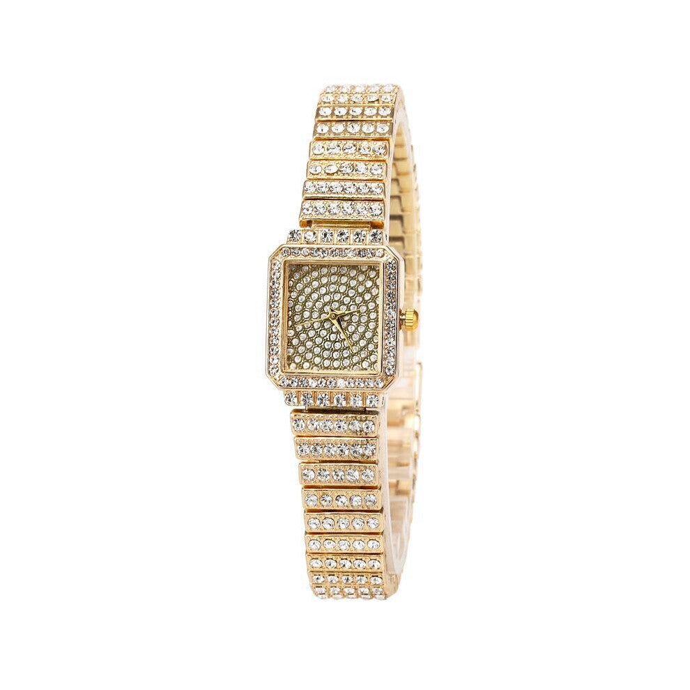Alloy Square Diamond Watch Strap Girl Bracelet Watch Temperament Goddess Bracelet Women Watches Clock