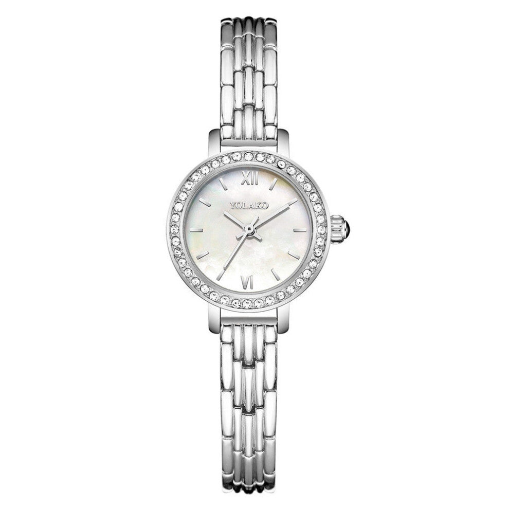 Ladies Watch Diamond Case Round Women Watches Bracelet Watch Quartz Watch Student Casual Watch Small Green Watch Wristwatch