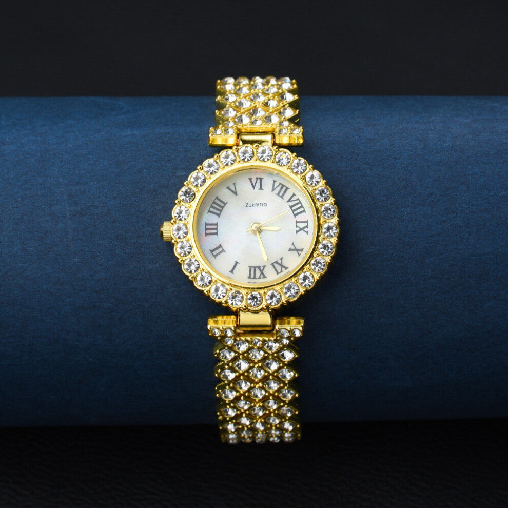 Women Rose Watch Ladies Quartz Diamond Wristwatch Female Bracelet Watches Women Quartz Wristwatches
