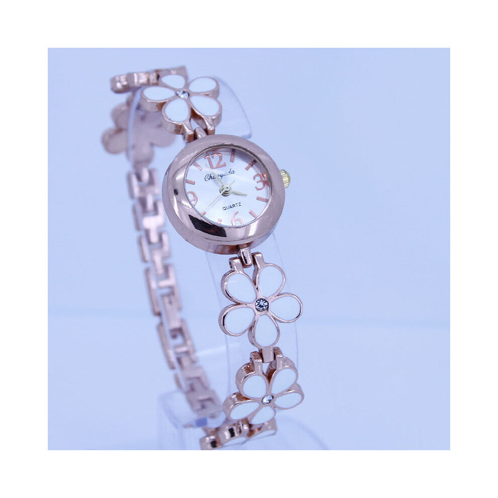 casual stainless steel strap women fanshion watch rose dress diamond female casual clock lover's bracelet watch