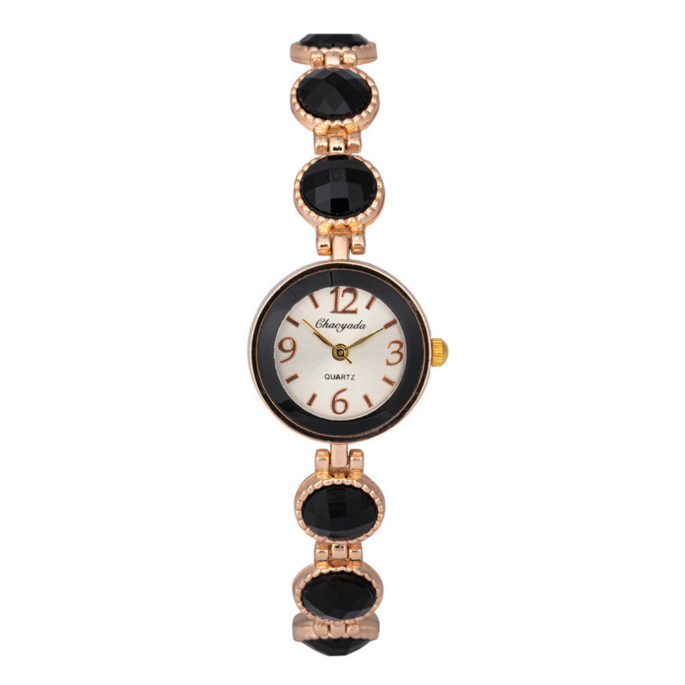 Rose Watch Women Watches Personality Alloy Women's Bracelet Watches Glamorous Ladies Quartz Wristwatch Female Clock