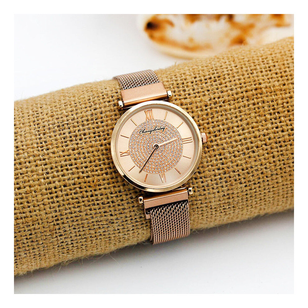Female Jewelry Magnetic Mesh Belt Watches Casual Quartz Bracelet Watch Ladies Starry Sky Clock Women Dress Wristwatches