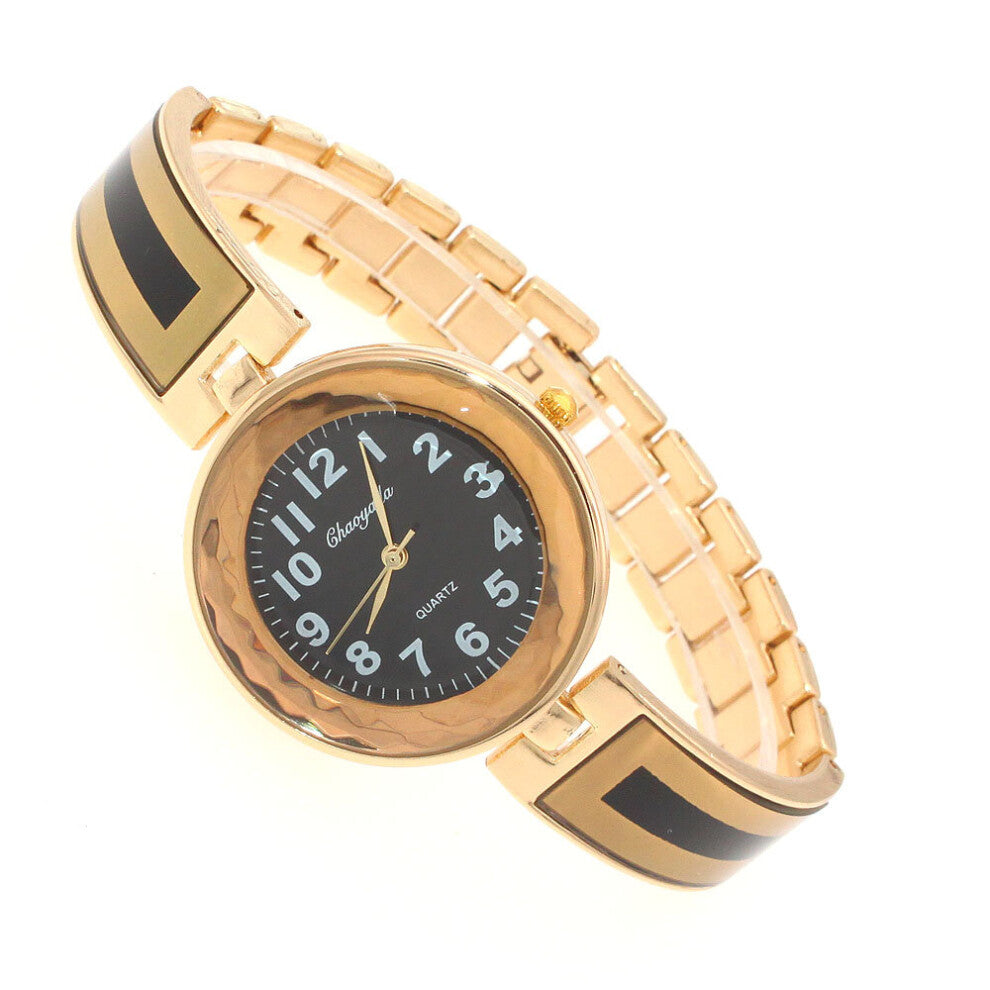 women office ladies stainless steel quartz wristwatch girls waterproof dress bracelet watches