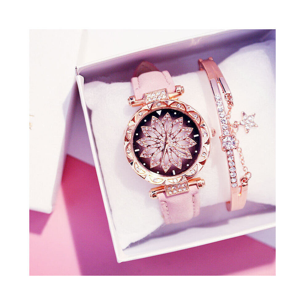 Women Bracelet Watch Starry Sky Ladies Wrist Watch Casual Leather Quartz Wristwatch Montre Femme Relogio Feminino