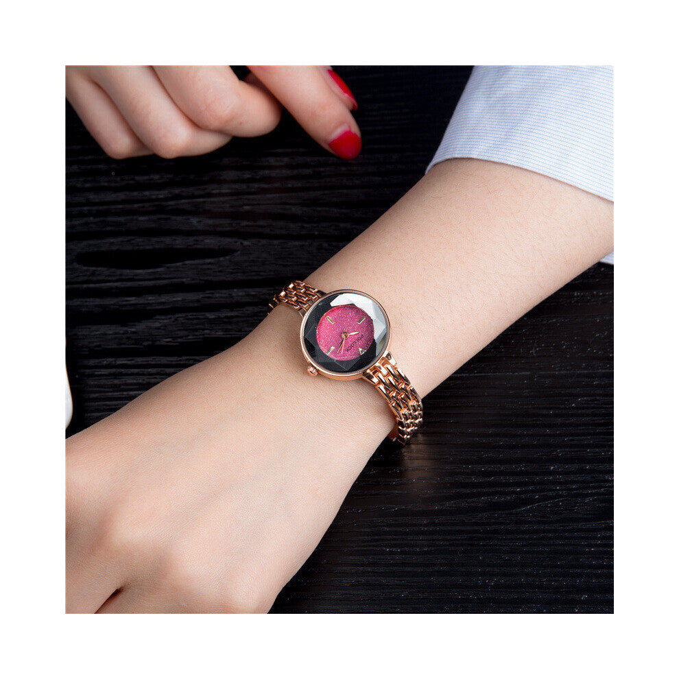 Rose Bracelet Watch Womens Casual Bread Time Quartz Relojes Female Wristwatch Relogio Feminino saati