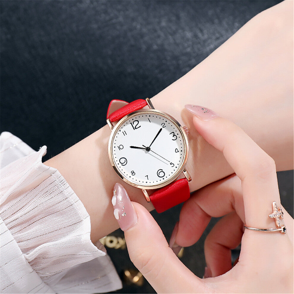 Women Quartz Watch Pu Leather Band Dial Analog Wrist Watch Women Bracelet Watches Crystal Clock Gift Zegarek Damski