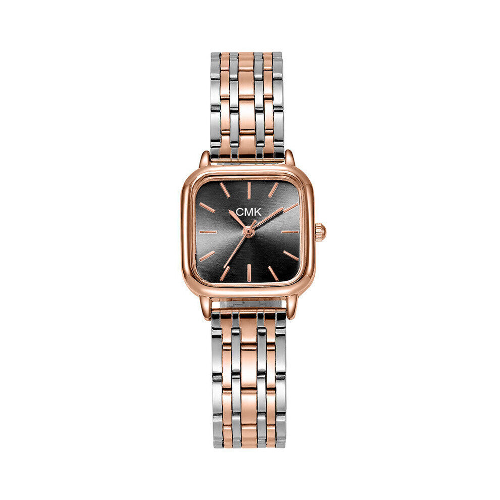 Small Rose Square Stainless Steel Bracelet Watch For Women Quartz Watches Ladies Wristwatches Relogio Feminino