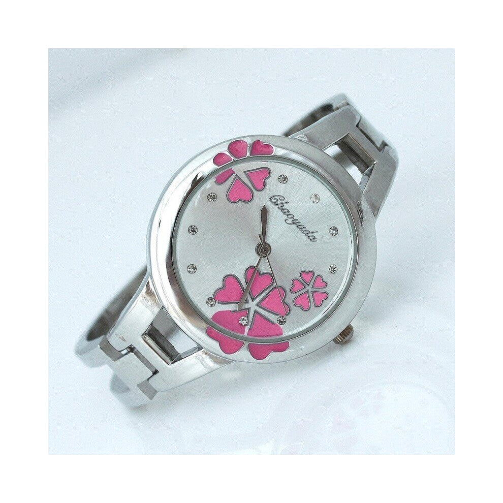 Womens Alloy Band Quartz Analog Round Bracelet Watch Gift Female Ladies Wrist Watches