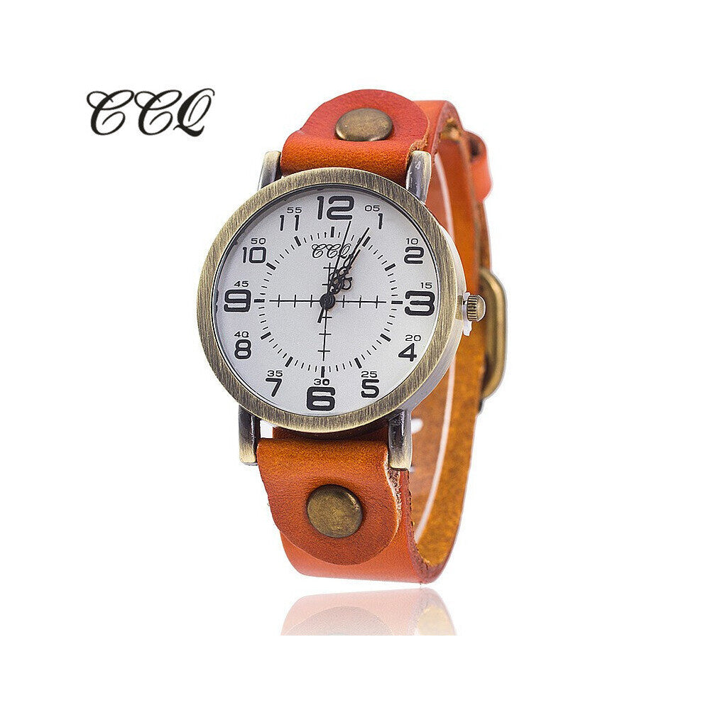 Vintage Cow Leather Bracelet Watch Women Wrist Watches Casual Quartz Watch Relogio Feminino Selling montre femmes