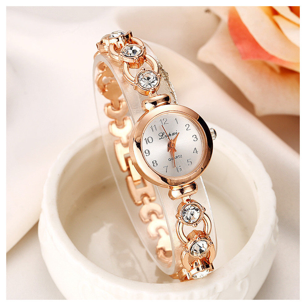 Rose Women Crystal Bracelet Watch Quartz Wristwatches Women Watch Women Dress Watches Female Clock