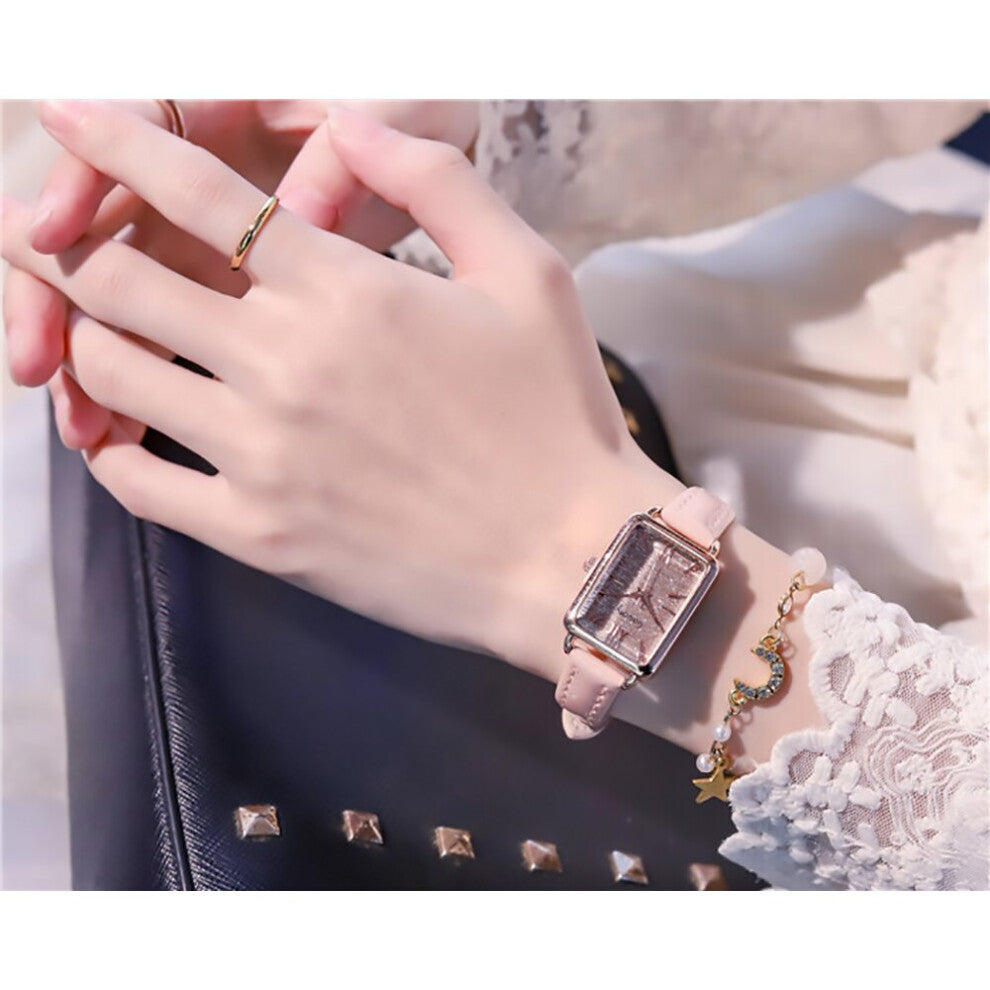 Women Watches Creative Square Small Dial Ladies Quartz Dress Wristwatch Daily All-match Leather Woman's Bracelet Watches