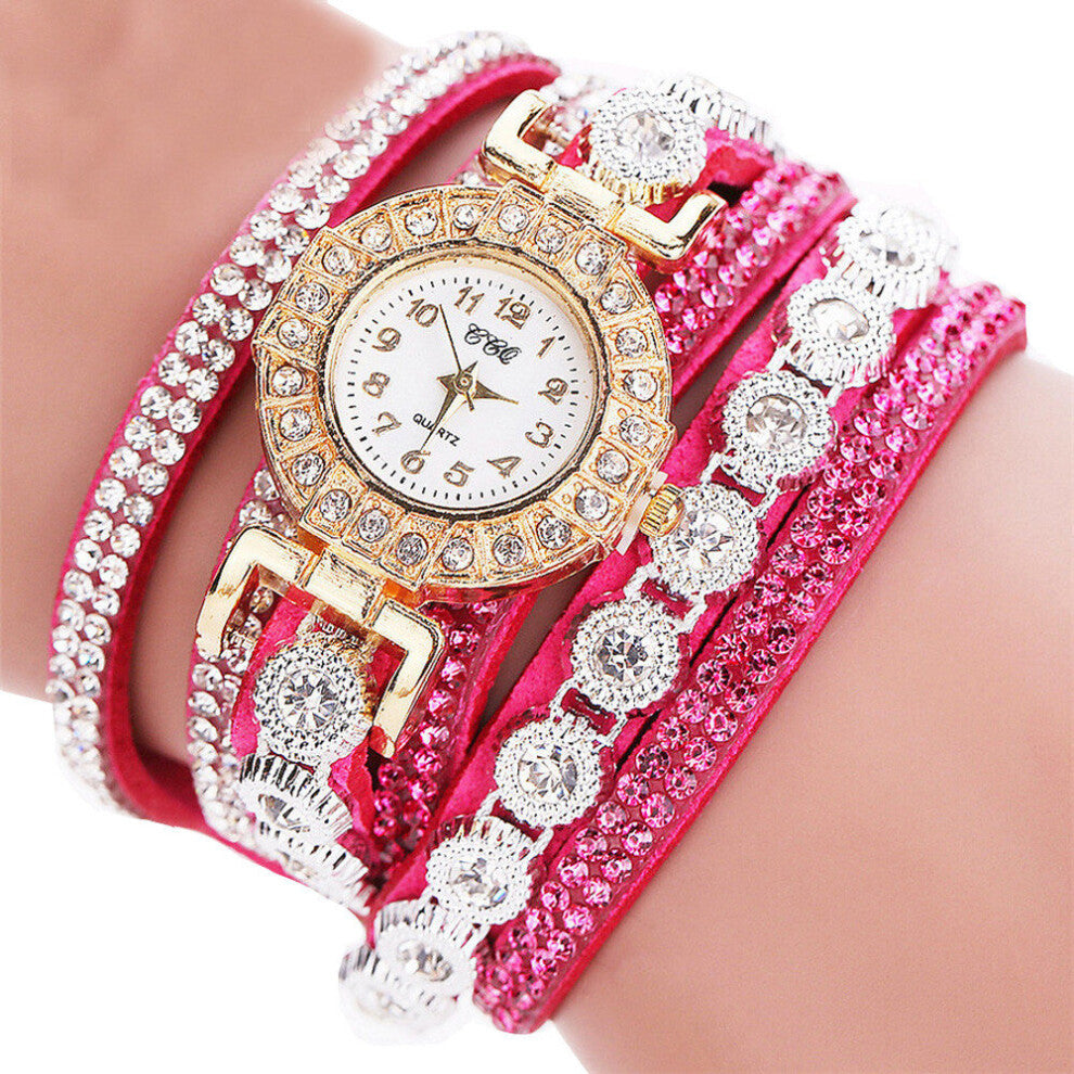 CCQ Women Rhinestone Bracelet Watches Ladies Quartz Watch Casual Women Wristwatches Clock Relogio Feminino