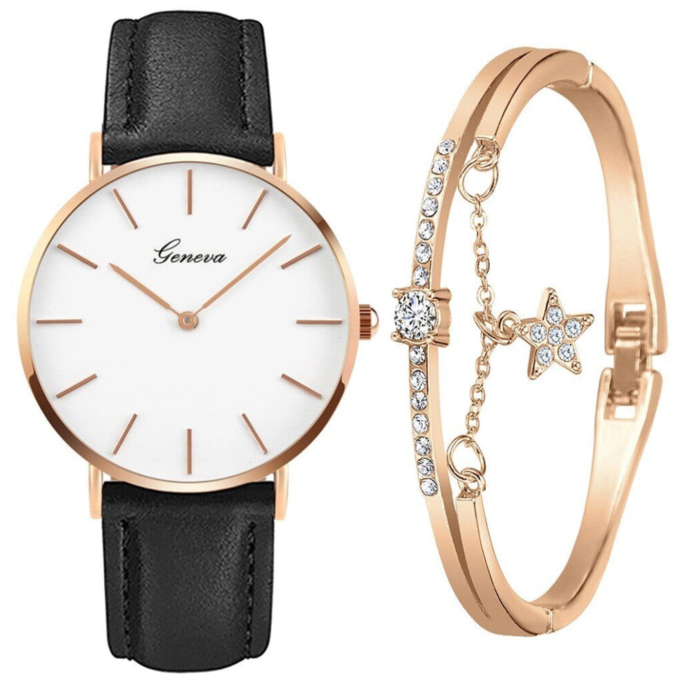 Watch Women Bracelet Watches Leather Ladies Casual Quartz Wristwatch Women Clock Montre Femme Relogio Feminino
