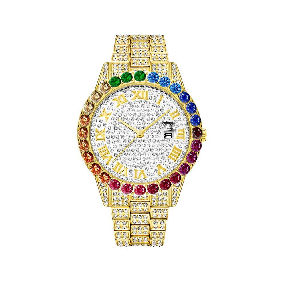 Women Watch Ladies Rhinestone Calendar Quartz Watch Casual Women's Set Bracelet Watches Relogio Feminino