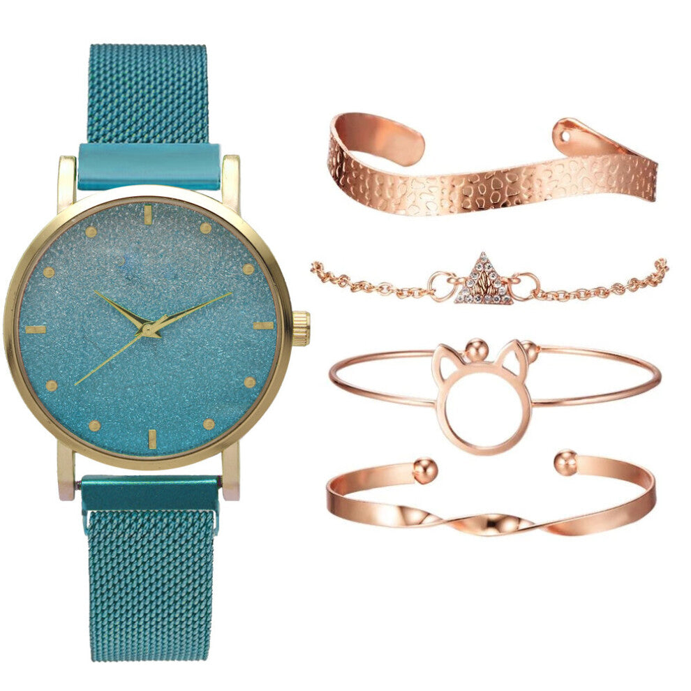 5 pcs-set-Set women's watches rose magnetic women watch dress and Set bracelet watch for women Zegarek Damski