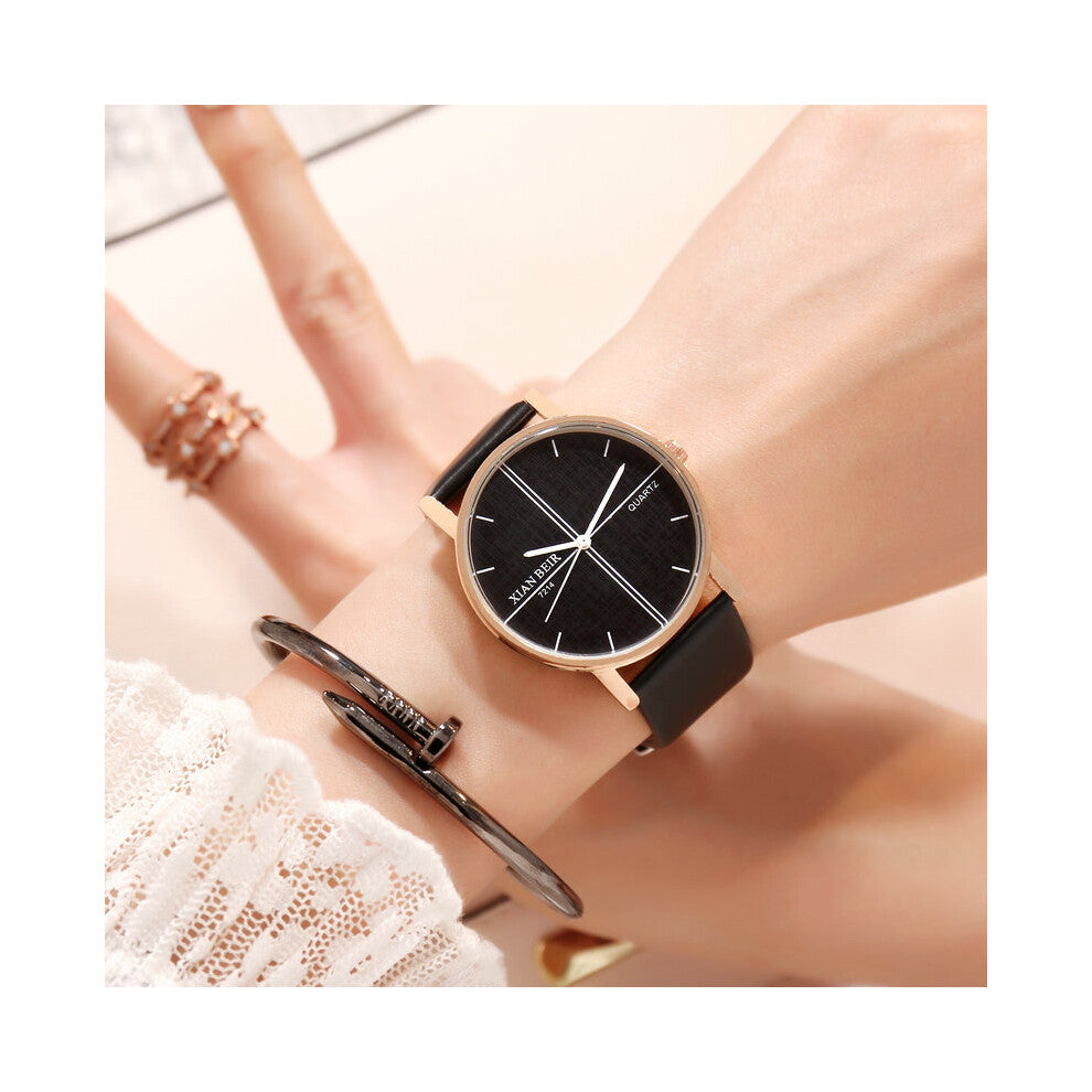 Couple Watches Students Rose Wrist Watches Women Small Leather Strap Bracelet Watch For Girl Gift Relogio Feminino