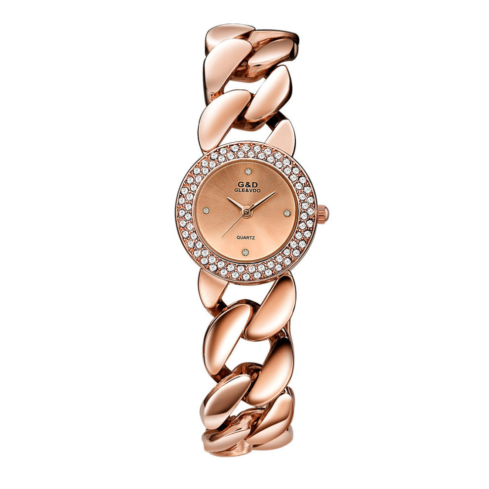 G&D Women's Casual Gift Watch Stainless Steel Bracelet Watch Quartz Watch Accurate Timekeeping