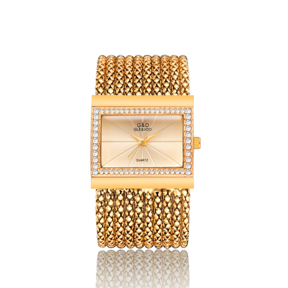 G&D Ladies Casual Gift Watch Stainless Steel Quartz Watch Ladies Bracelet Watch Timely