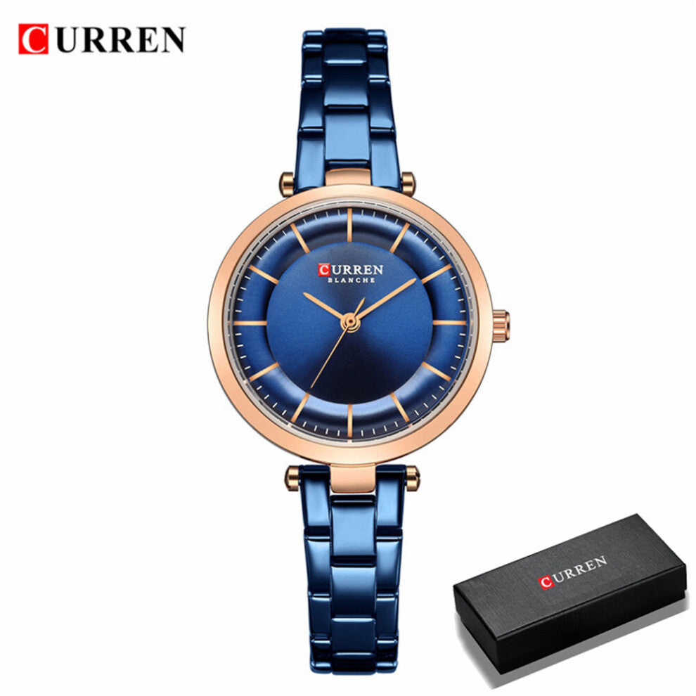 Minimalist Quartz Watches Women Rose Bracelet Watch Casual Slim Clock for Ladies Wristwatch with Steel