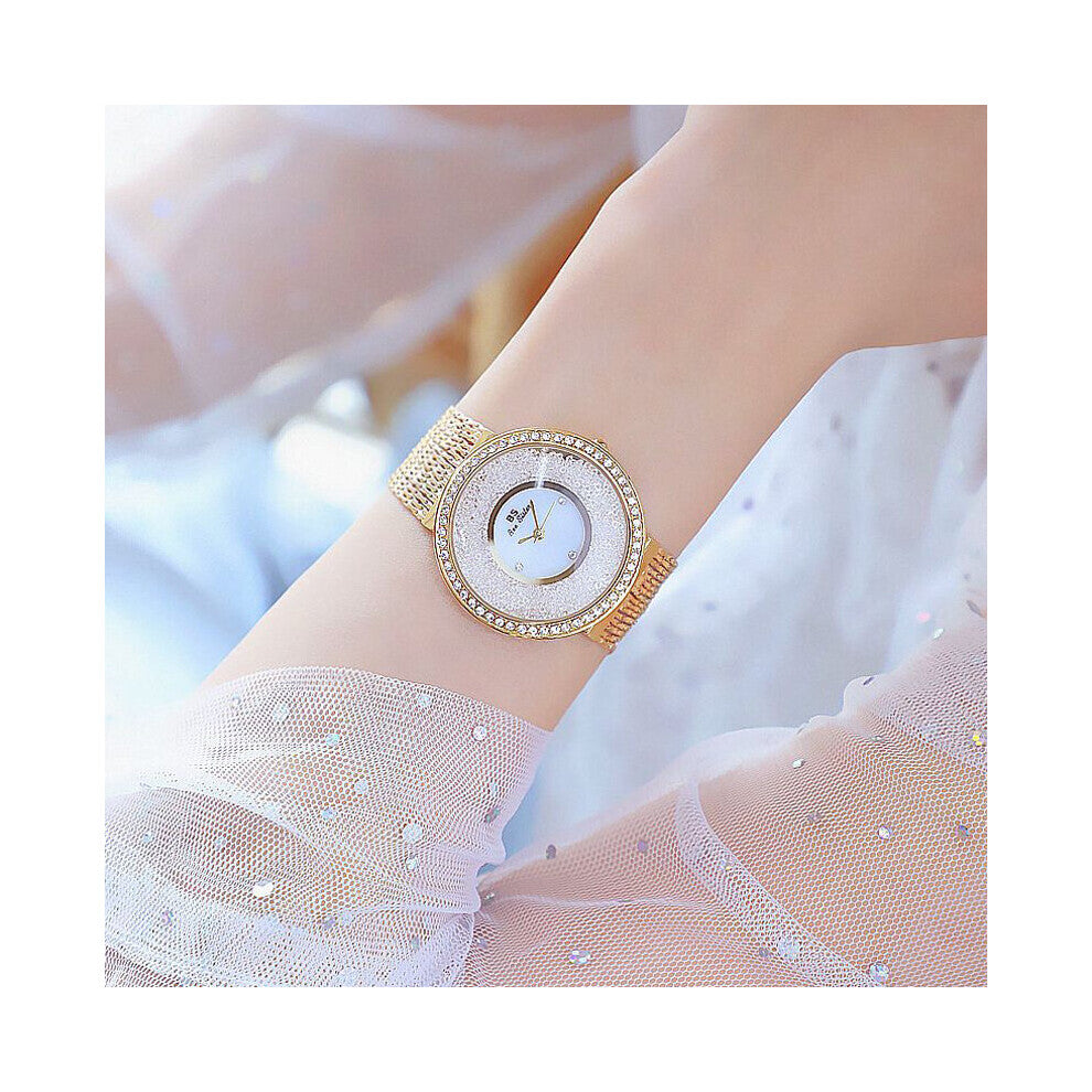 Ladies Wrist Watches Golden Sparkling Tassel Bracelet Watch Women Rhinestones Quartz Clock Female WristWatch