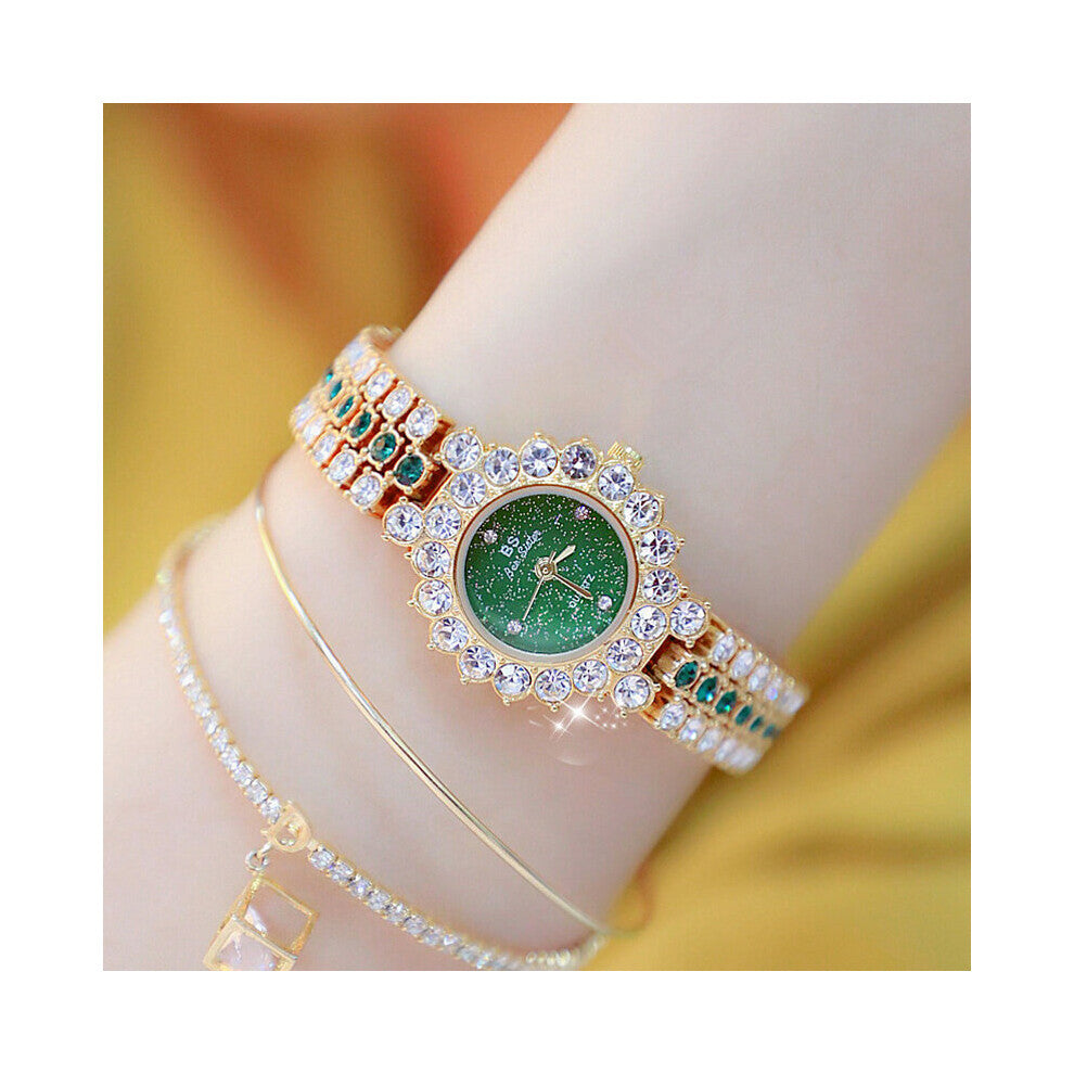 BS Crystal Diamond Women Watches Bracelet Watch Ladies Quartz Rose Rhinestone Watches Famale Small Ladies Watch