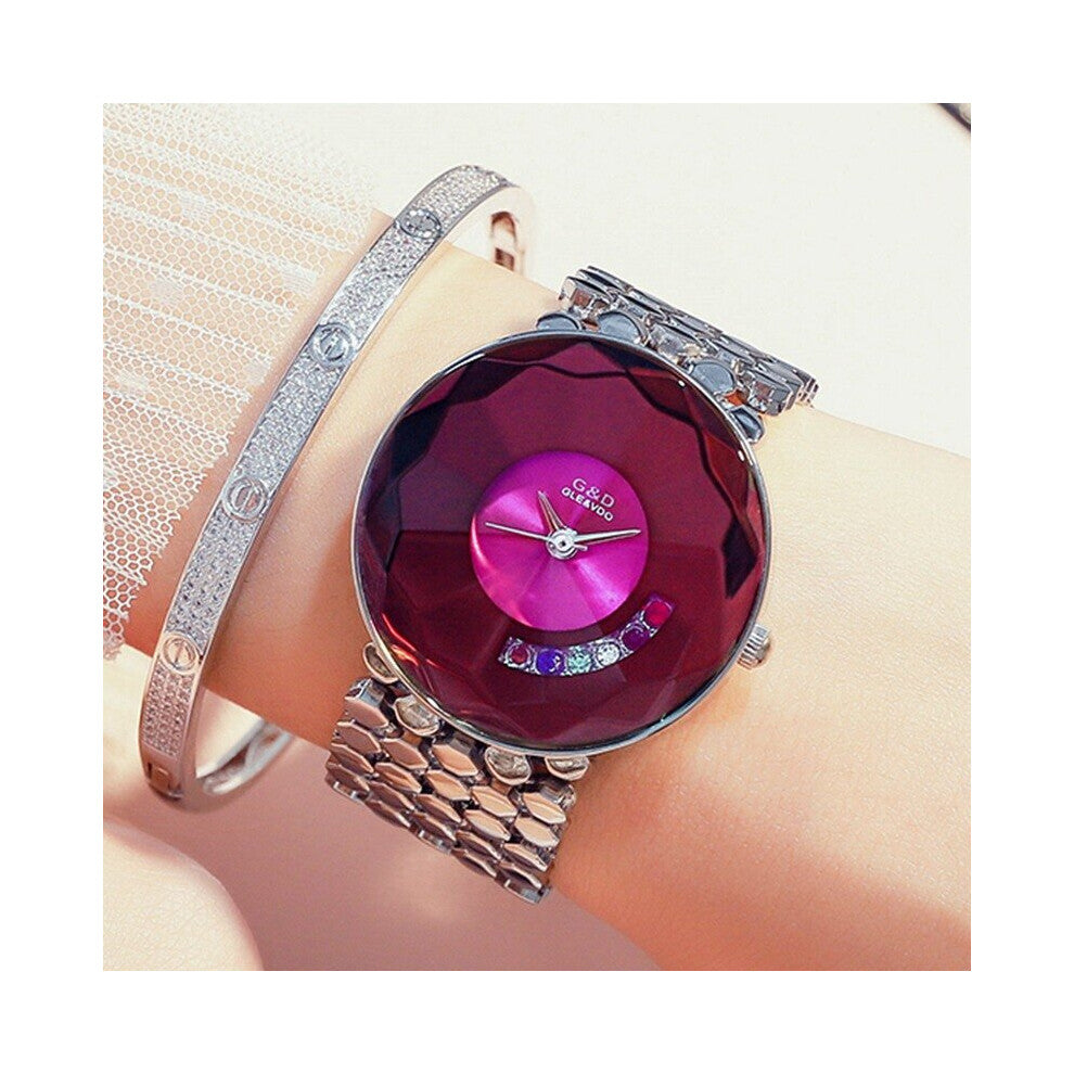 Women 's Steel Band Watches Women Dress Bracelet Watch Analog Quartz Diamond Wrist Watch Clock