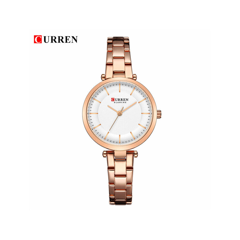 Minimalist Quartz Watches Women Rose Bracelet Watch Casual Slim Clock for Ladies Wristwatch with Steel