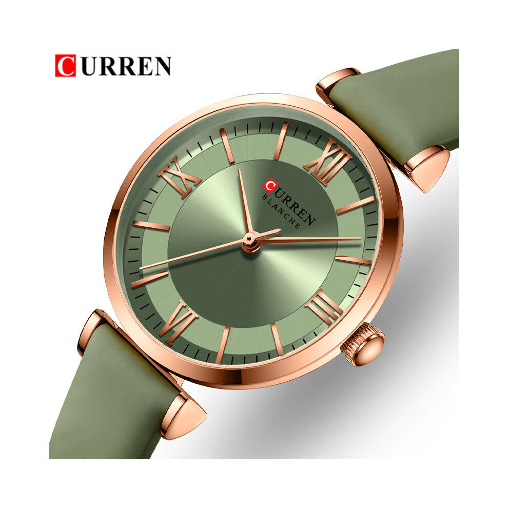 Charming Ladies Quartz Wristwatches Leather Strap Women Bracelet Watches Top Analog Quartz Clock 9079