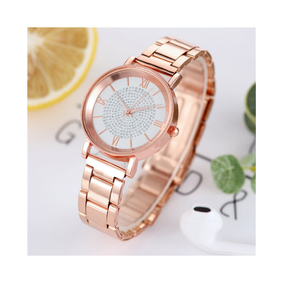 Rhinestones Women Watches Rose Ladies Wrist Watches Women Bracelet Watch For Female Clock Relogio Feminino
