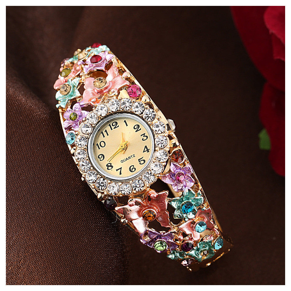 Women Watches Top Bracelet Watches Dress Wristwatches Rhinestone Dial Ladies Small Clock zegarek damski