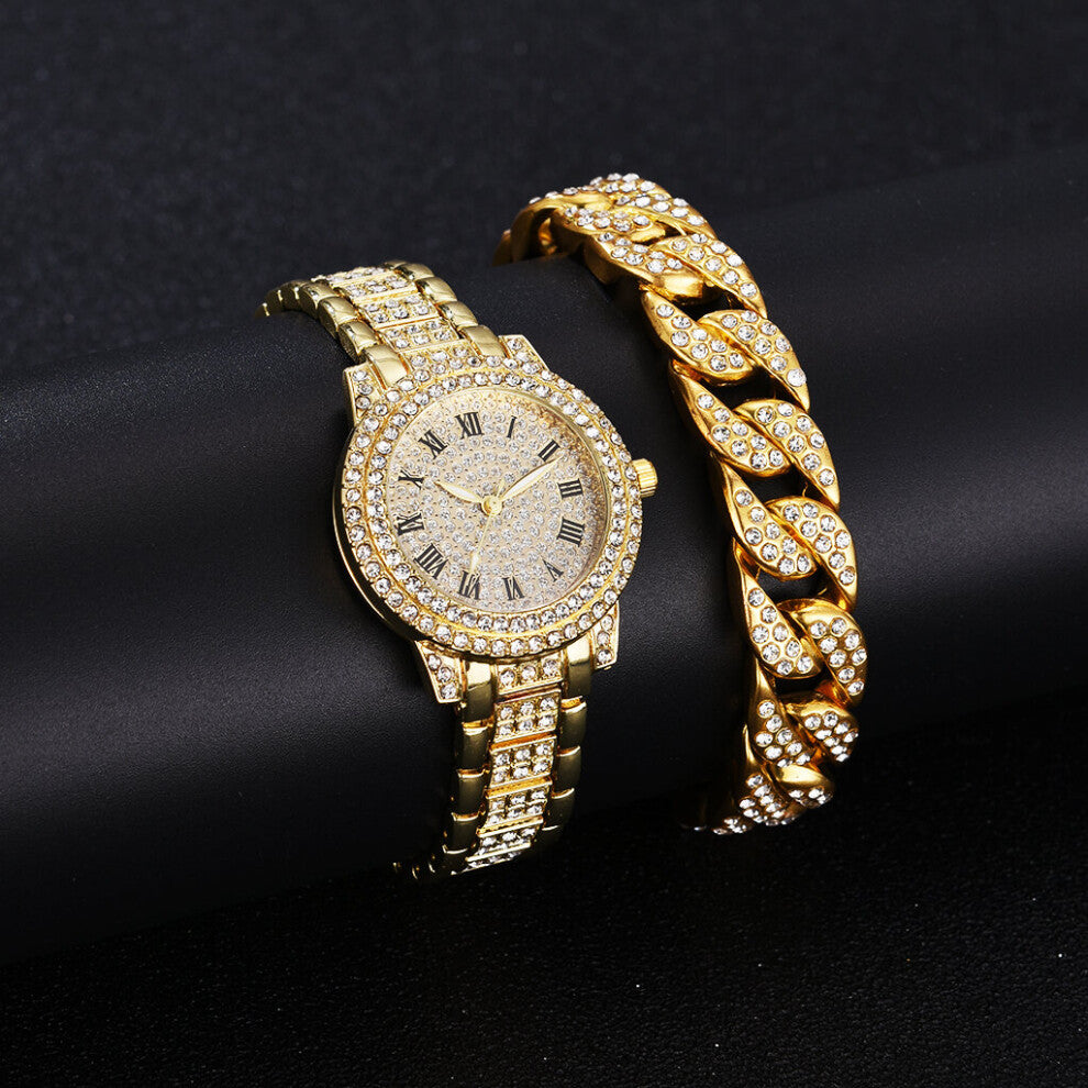 Rhinestone Watches Women Crystal Quartz Bracelet Watches Wristwatch Ladies Dress Wristwatch Clock Relogios