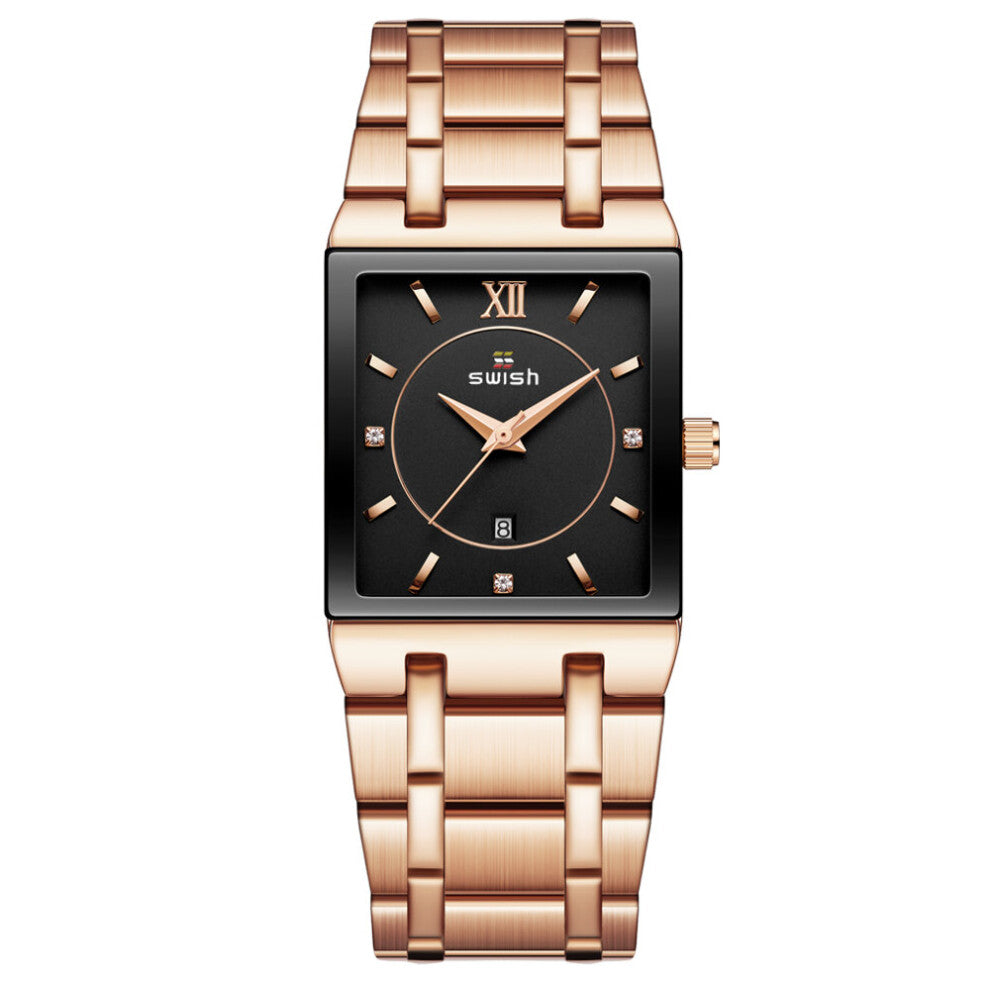 Rosegold Relogio Feminino Women's Bracelet Watches Square Quartz Wrist Watch Japan Movt Clock