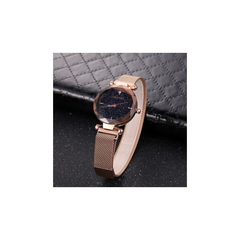 Stainless Steel Mesh Bracelet Watch For Women Ladies Quartz Watches Cagarny Bling Starry SKY Magnet Female Clock