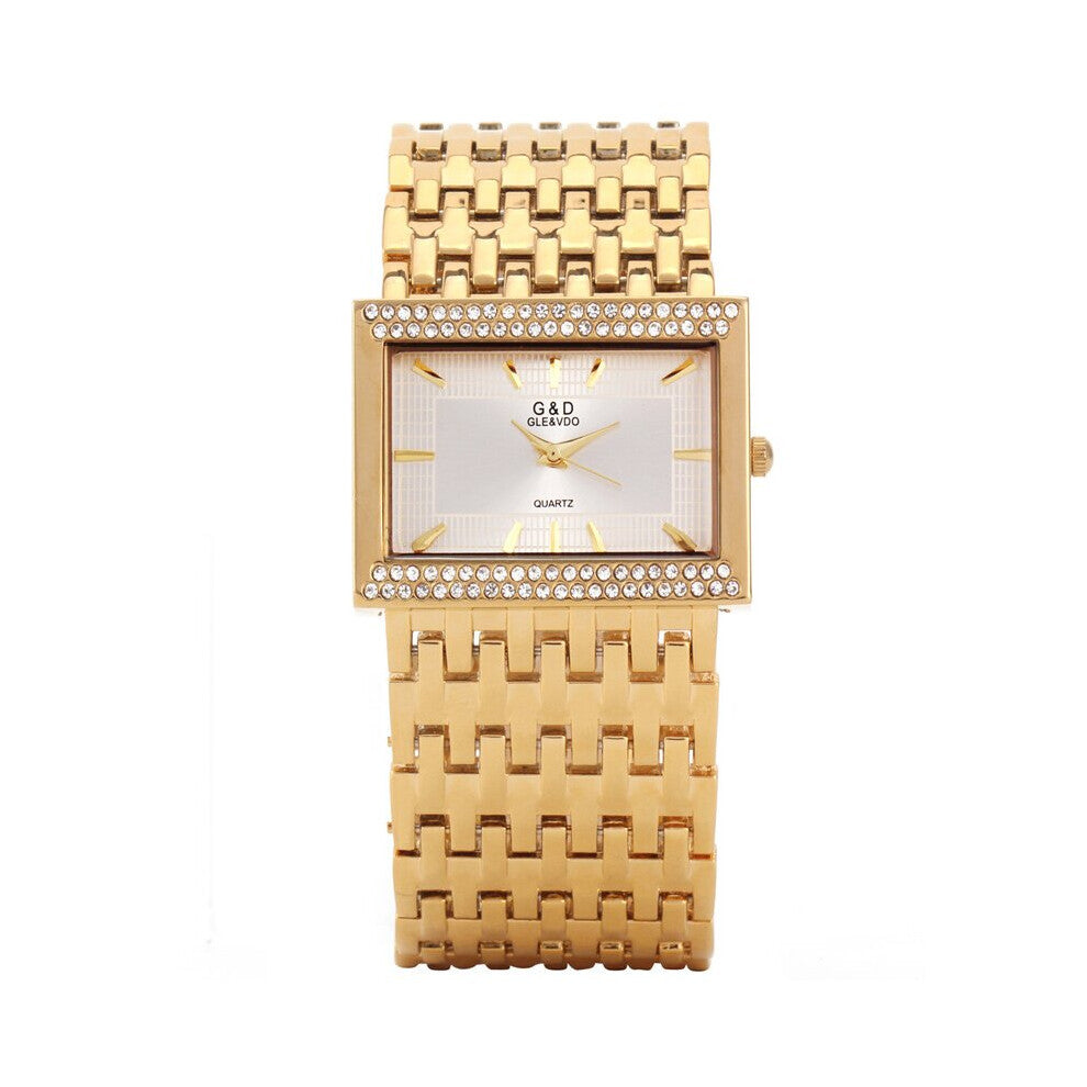 G&D Women's Bracelet Watches Quartz Wristwatch Rhinestone Ladies Dress Watches Relogio Feminino
