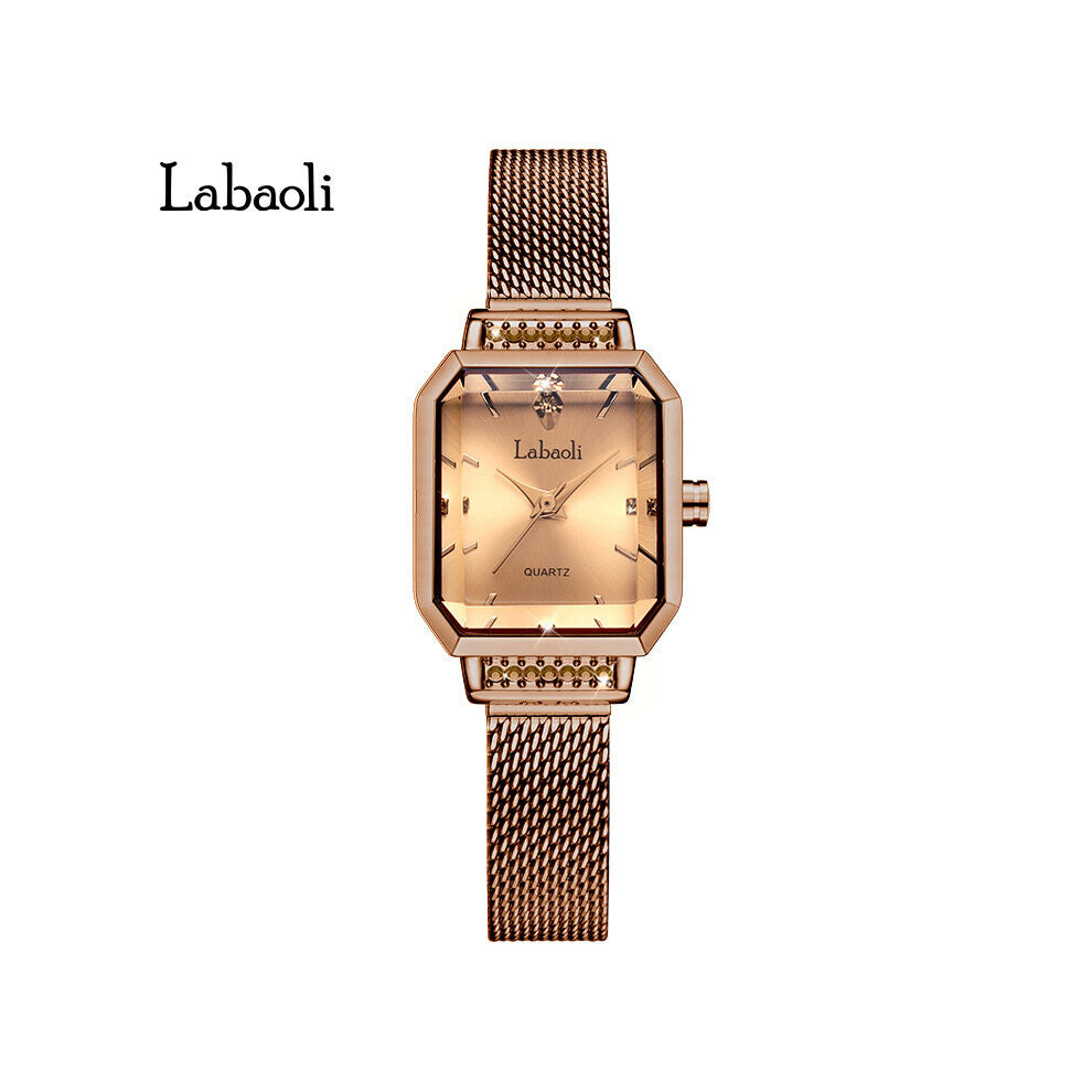 Women Bracelet Watch Quartz Ladies Dresses Wrist Watches Rose Steel Mesh Female Watch Waterproof Clock Xfcs