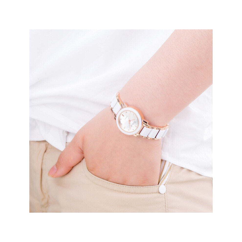 Women Watches Rose Ladies Bracelet Watches Creative Analog Ceramics Quartz Watches For Women A3744