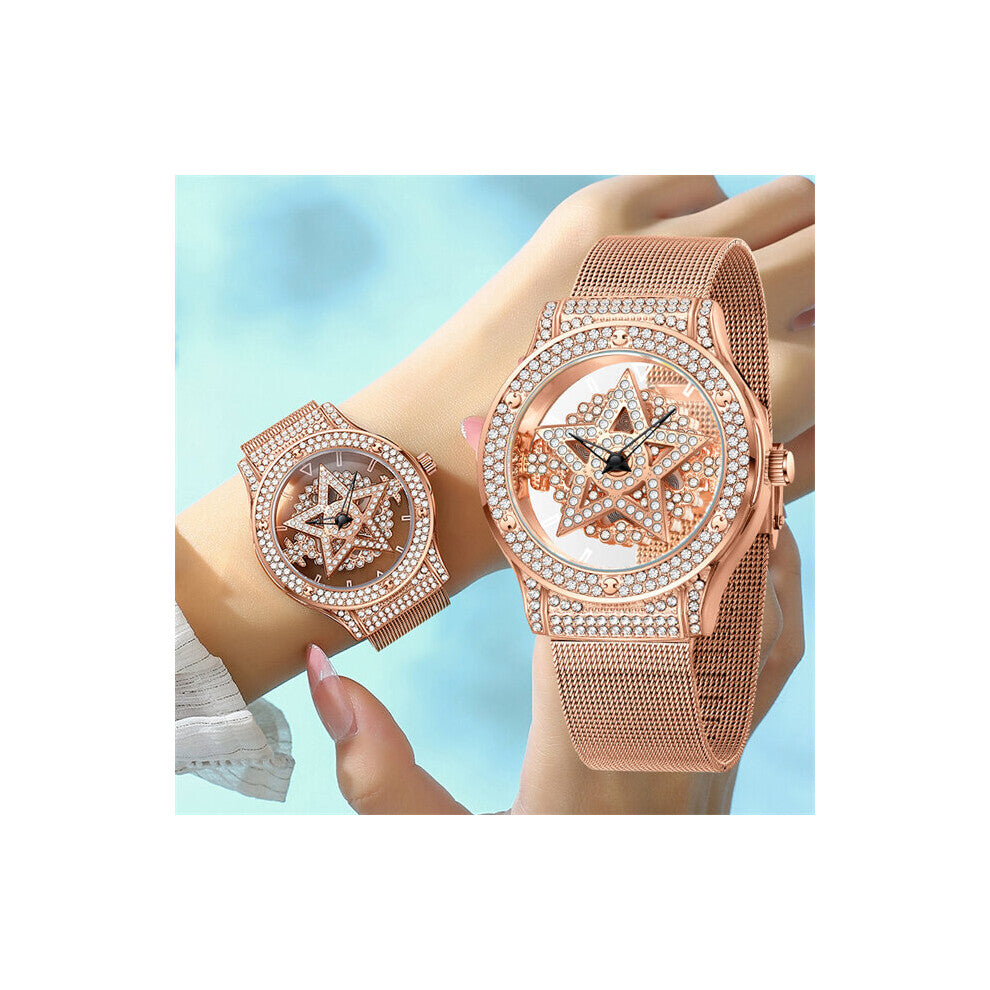 Diamond Women Watches Rose Watch Ladies Waterproof Creative Hollow Clock Woman Bracelet Watch Relogio Feminino