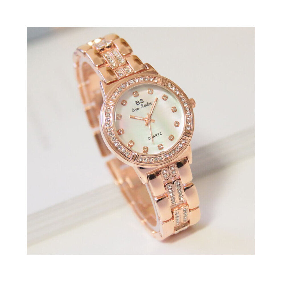 Waterproof Rose Watch Women Quartz Watch Ladies Female Women's Bracelet Watches Girl Crystal Clock Relogio Feminino