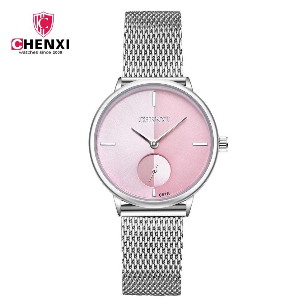 CHENXI Women Watch Mesh Stainless Steel Quartz Lady Casual Dress Wristwatches Bracelet Watches Female Clocks Gift Reloje