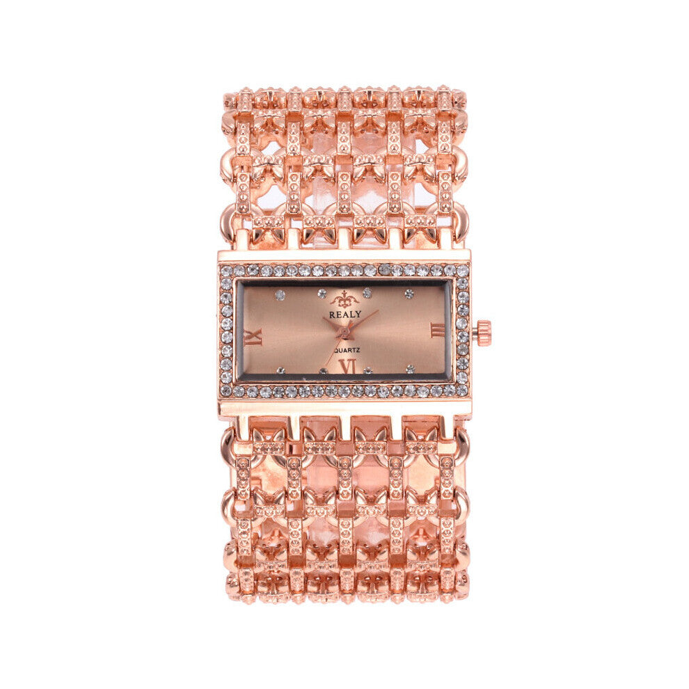 Women Watches Golden Stainless Steel Bracelet Watch Ladies Hollow Strap Dress Watch Female Casual Clock Gift