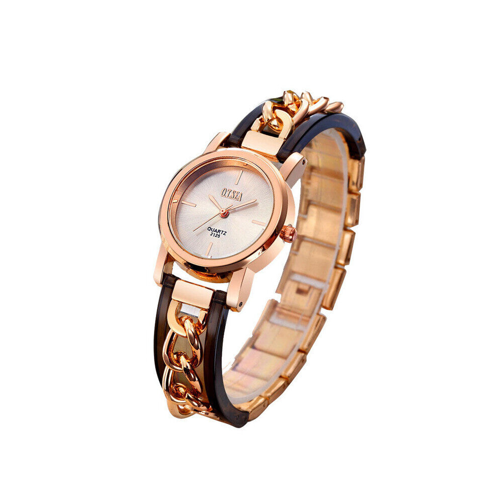 NO.2-6453 Women Bracelet Watches Women Alloy Dial Quartz Analog Rhinestone Bracelet Dress Wrist Watch horloges vrouwen