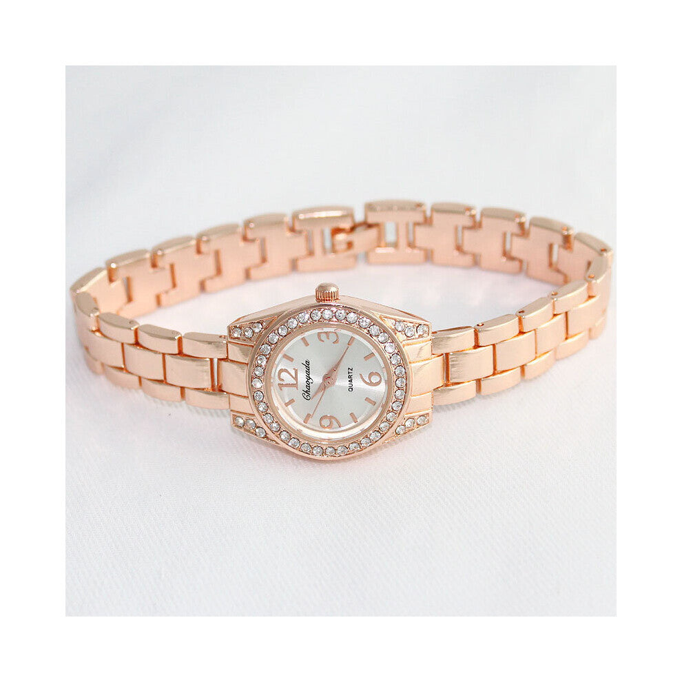 Bracelet Watch Women Multicolor Flower Quartz Wristwatch Rhinestone Casual Watches